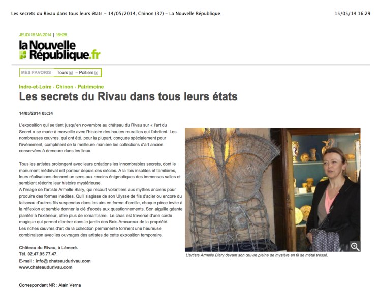 La Nouvelle république 14 mai 2014